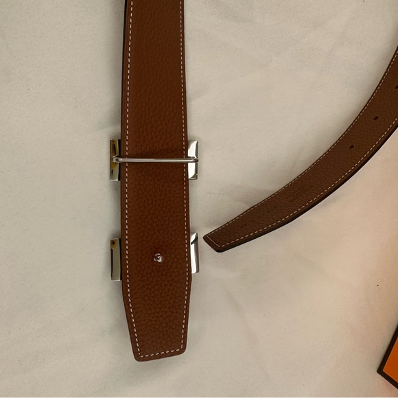 Hermes Black Belt with Silver Buckle - Picture 2 of 5